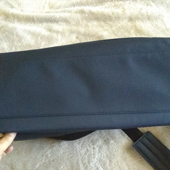 Away Original Everywhere Bag Navy Blue Nylon Black Leather Trim - Picture 6 of 14